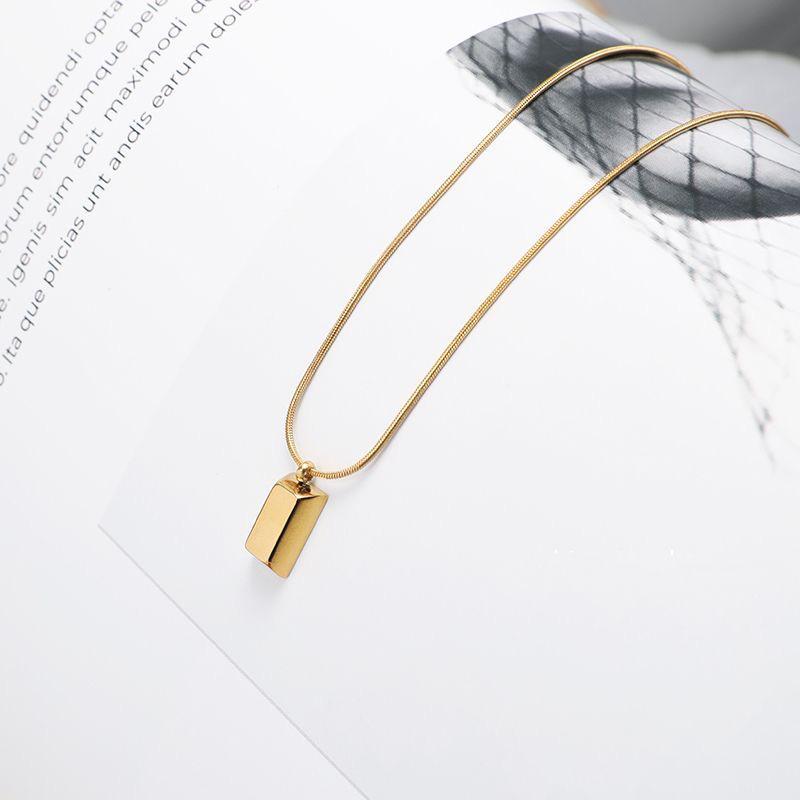 Minimalist Gold Bar Pendant Necklace