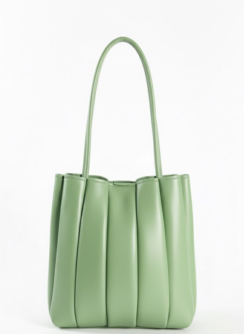 The Pleated Sage Carry-All with Matching Pouch