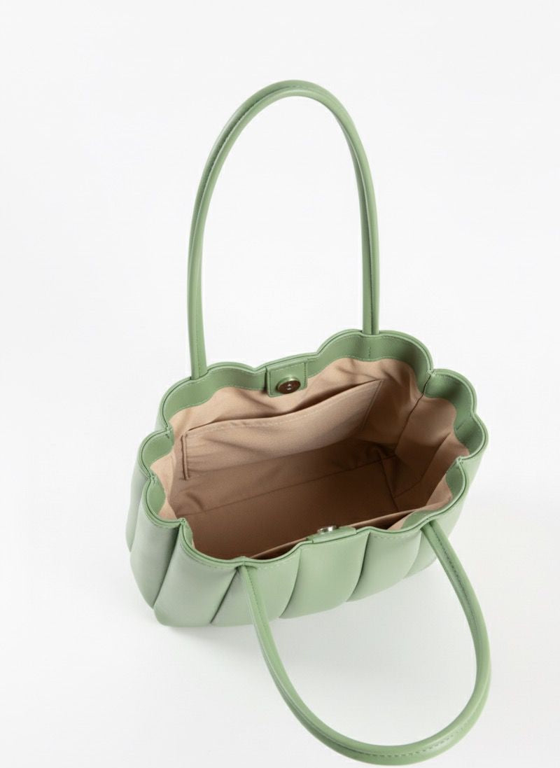 The Pleated Sage Carry-All with Matching Pouch
