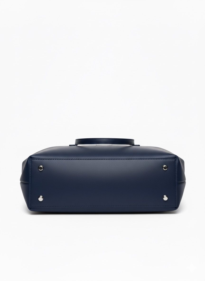 The Pleated Navy Carry-All with Matching Pouch Set