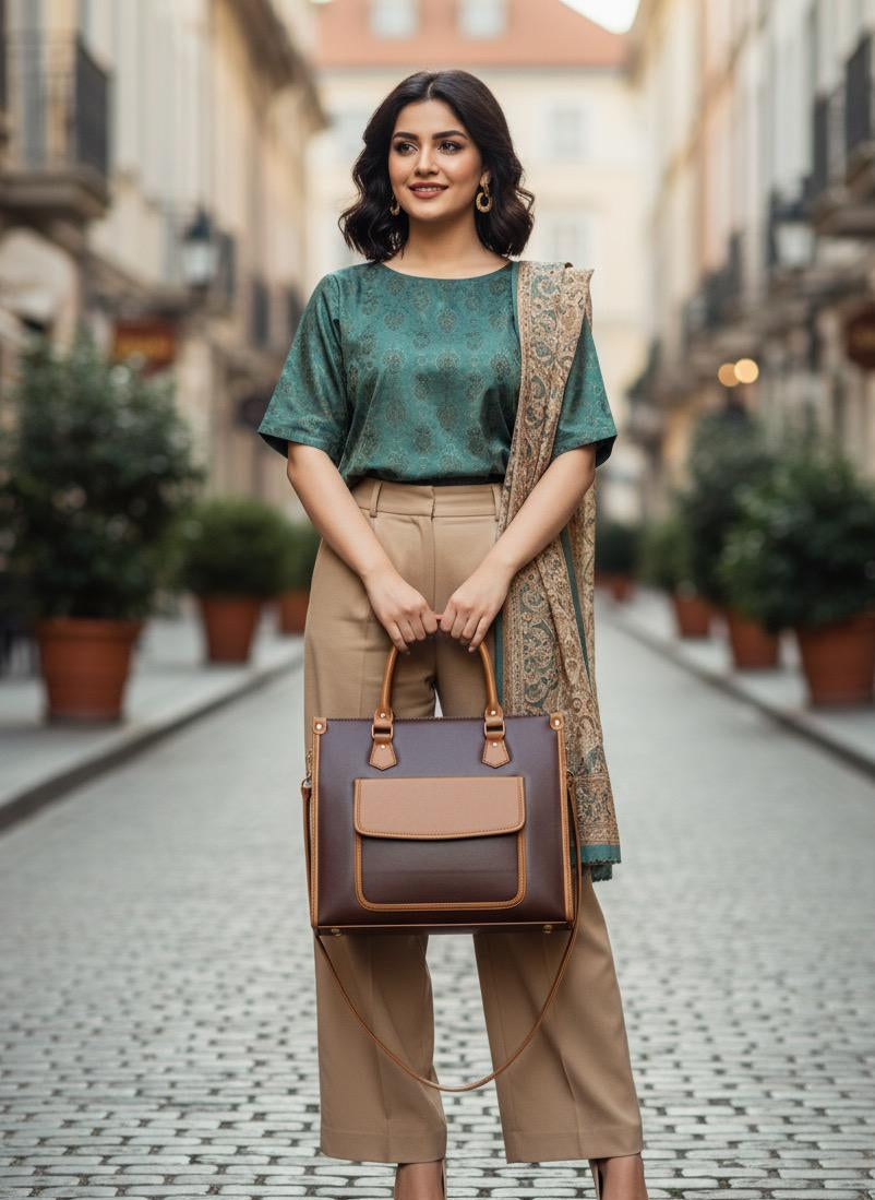 🤎 Classic Bi-Colour Structured Tote 🤎