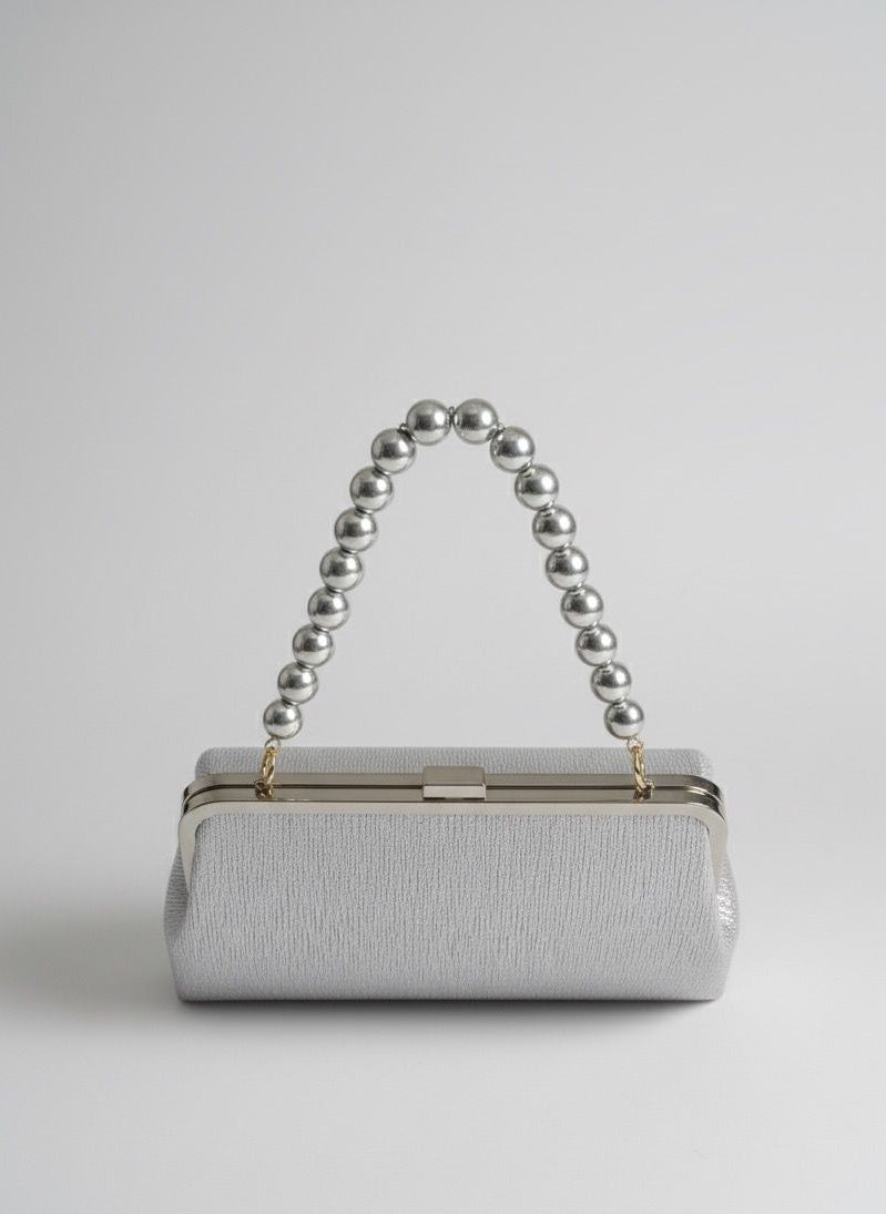 🩶 Chrome Bead Bar Clutch 🩶