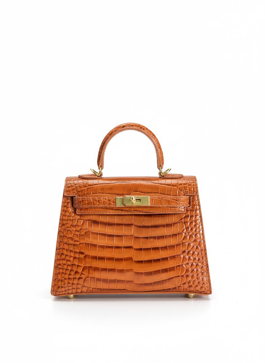 Hermès Kelly Sellier in Black Crocodile