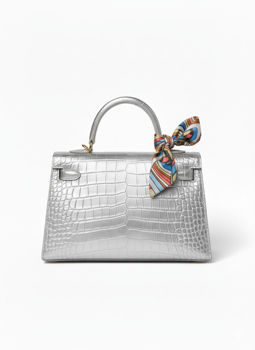 Hermès Kelly Sellier in Black Crocodile
